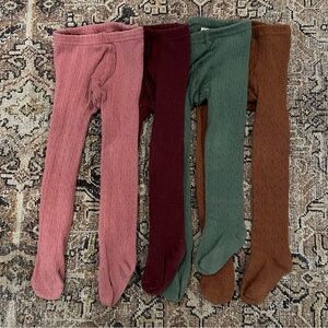 Set of 4 girl tights